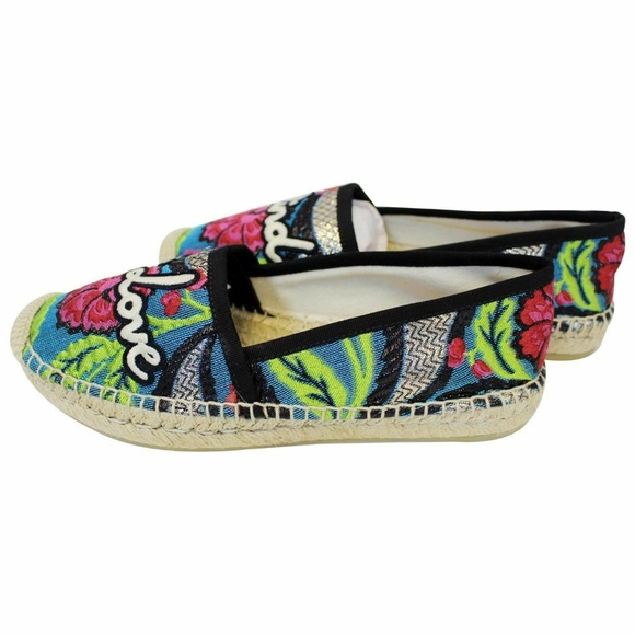 GUCCI Embroidered Blind For Love Espadrilles Flat - Picture 3 of 7